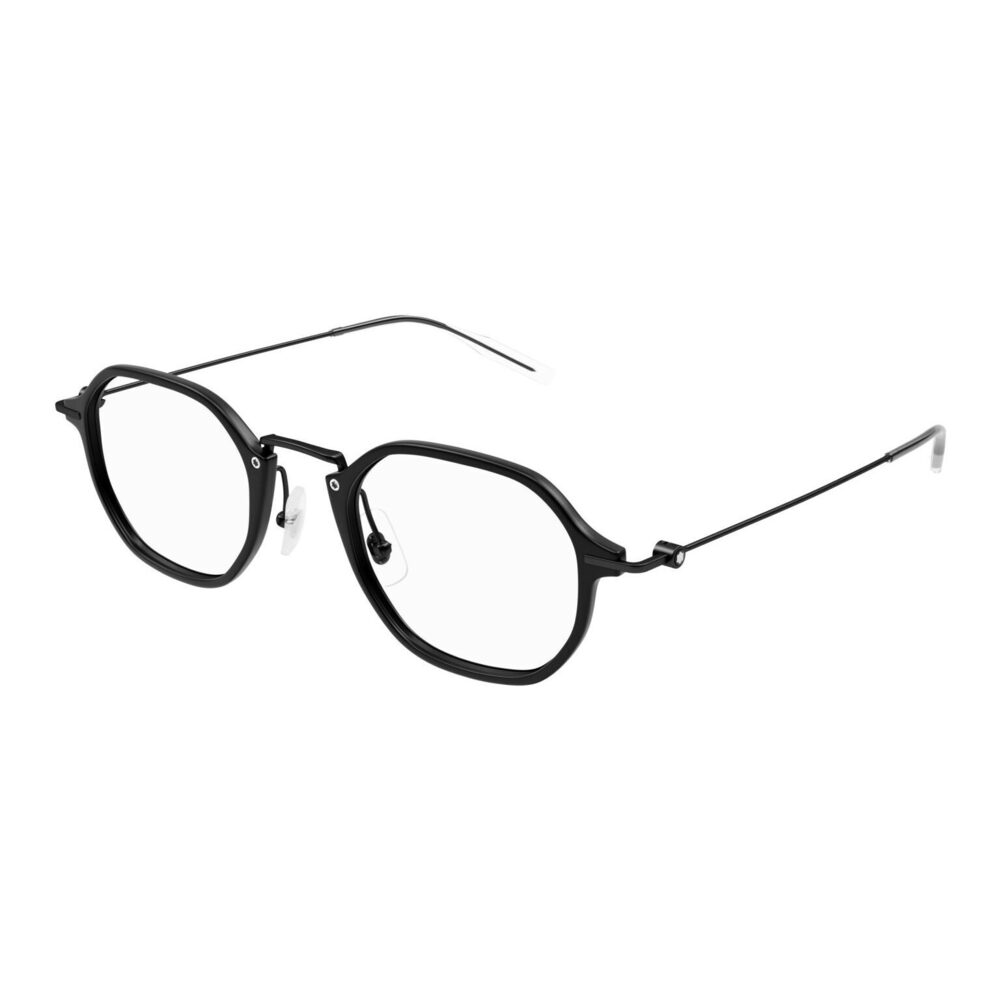 Nwt Mont Blanc Mb0296o Black Square 50mm Eyeglasses